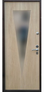 Металлическая дверь с зеркалом ДЗ-14